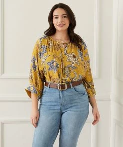 Karen Kane New Arrivals Plus Size Blouson Sleeve Top