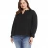 Karen Kane Plus Size Split Placket Blouse New Arrivals