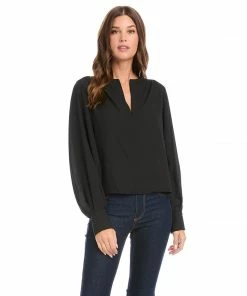 Karen Kane Split Placket Blouse New Arrivals