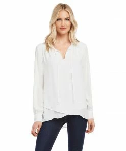 Karen Kane Crossover Tie Top