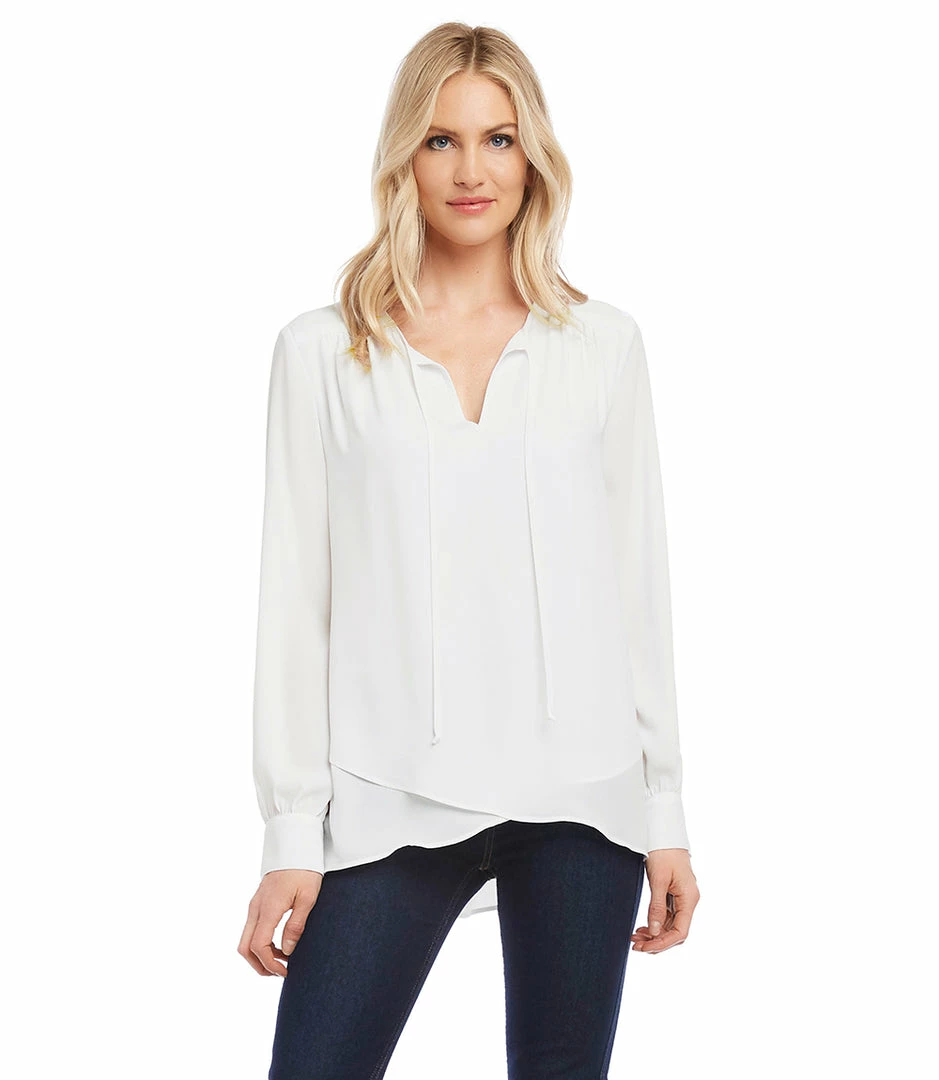 Karen Kane Crossover Tie Top