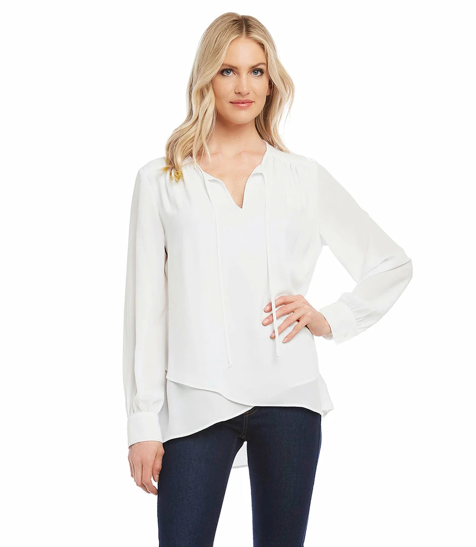 Karen Kane Crossover Tie Top
