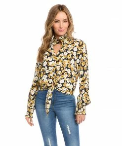 Karen Kane Petite Size Tie-Front Top