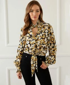 Karen Kane New Arrivals Tie-Front Top