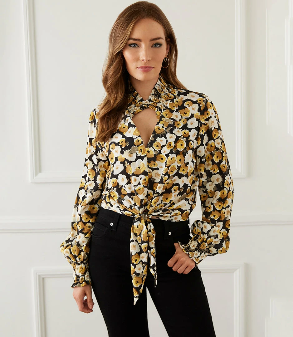 Karen Kane New Arrivals Tie-Front Top