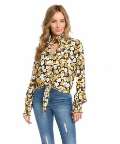 Karen Kane New Arrivals Tie-Front Top