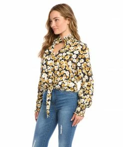 Karen Kane New Arrivals Tie-Front Top