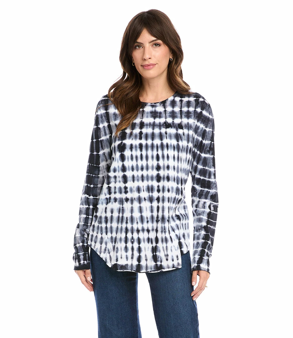 Karen Kane Long Sleeve Tie-Dye Top