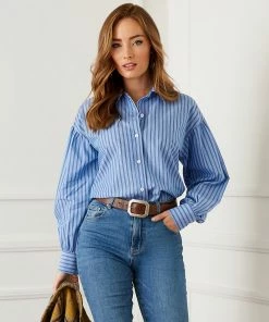 Karen Kane New Arrivals Shirred Sleeve Shirt