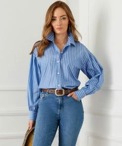 Karen Kane New Arrivals Shirred Sleeve Shirt