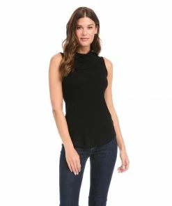 Karen Kane Sleeveless Drape Neck Top