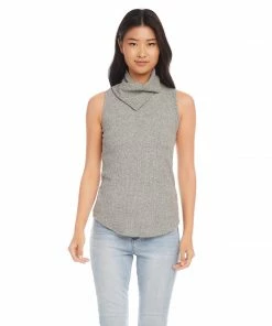 Karen Kane Sleeveless Drape Neck Top New Arrivals
