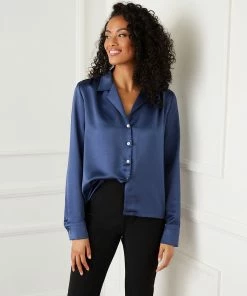Karen Kane Long Sleeve Button Up Shirt
