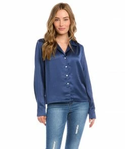 Karen Kane Long Sleeve Button Up Shirt