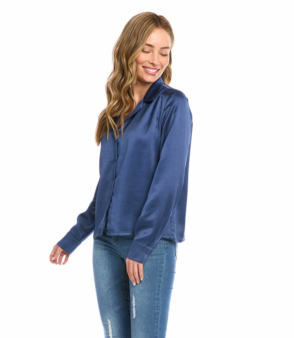 Karen Kane Long Sleeve Button Up Shirt