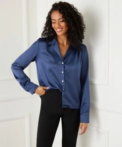 Karen Kane Long Sleeve Button Up Shirt