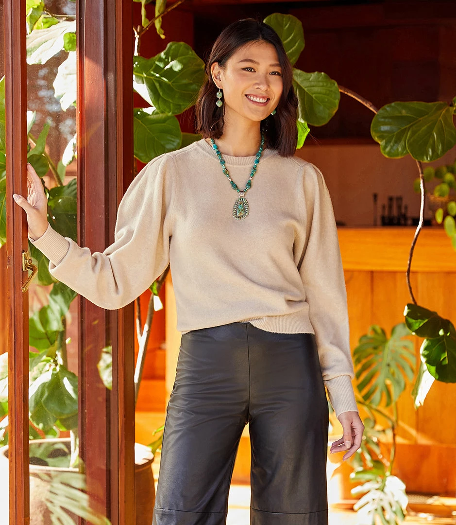 Karen Kane Poof Sleeve Sweater