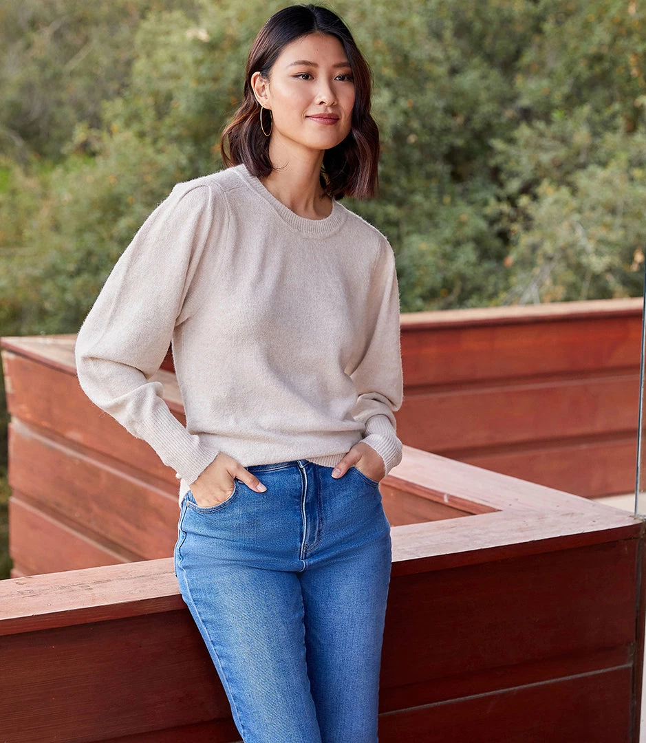 Karen Kane Poof Sleeve Sweater