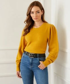 Karen Kane Poof Sleeve Sweater