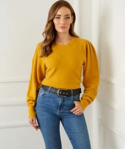 Karen Kane Poof Sleeve Sweater