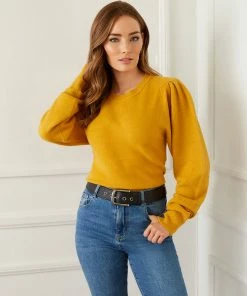 Karen Kane Poof Sleeve Sweater