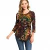 Karen Kane New Arrivals Petite Size Tie-Dye Burnout Shirttail Top