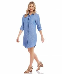 Karen Kane Linen Shirtdress