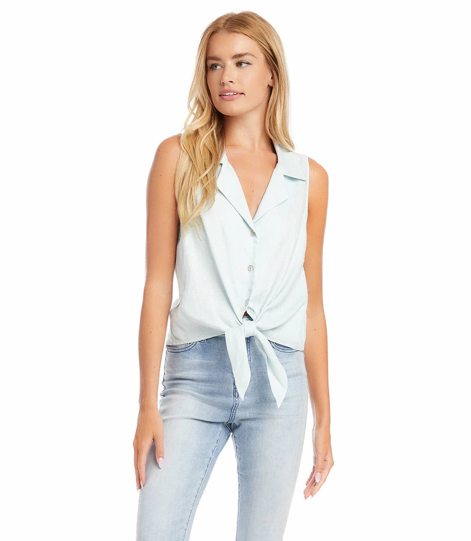 Karen Kane Sleeveless Tie-Front Top