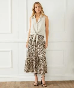 Karen Kane Clothing Sleeveless Tie-Front Top