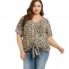 Karen Kane Plus Size Tie-Front Top