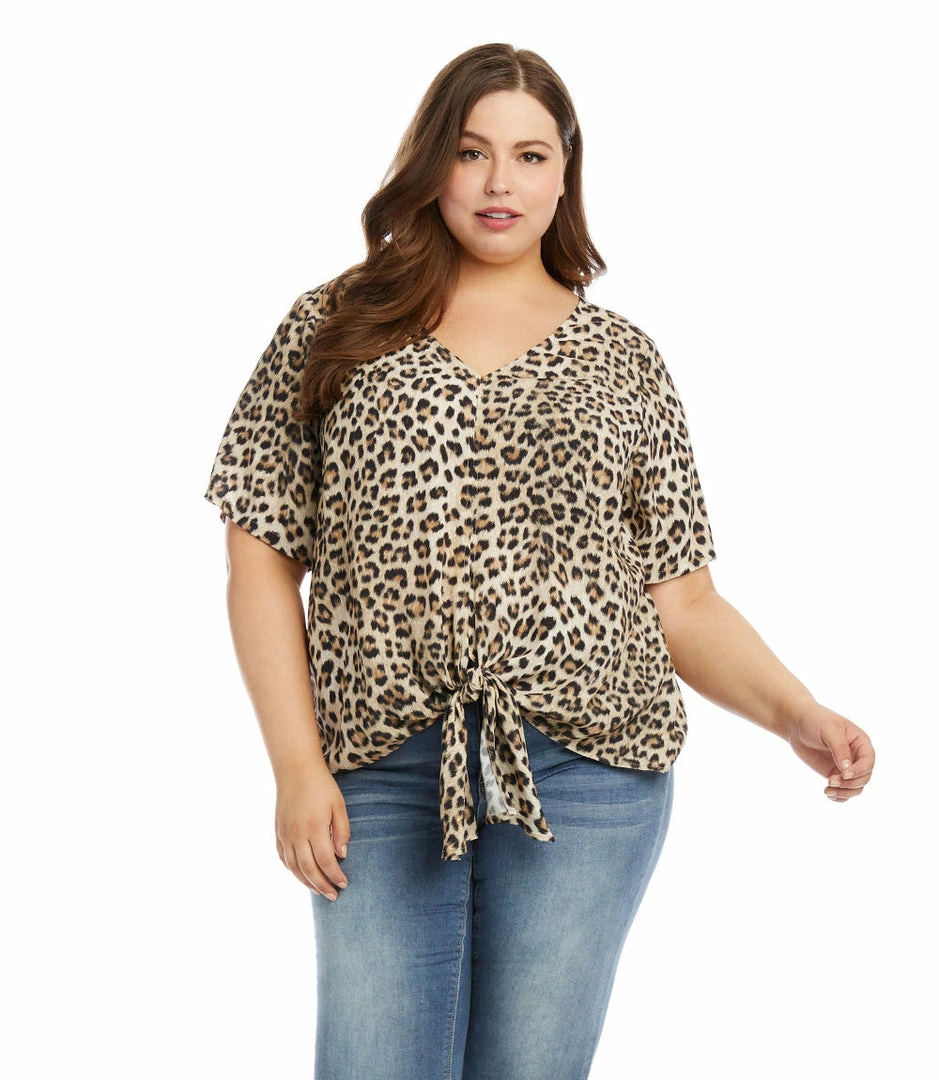 Karen Kane Plus Size Tie-Front Top