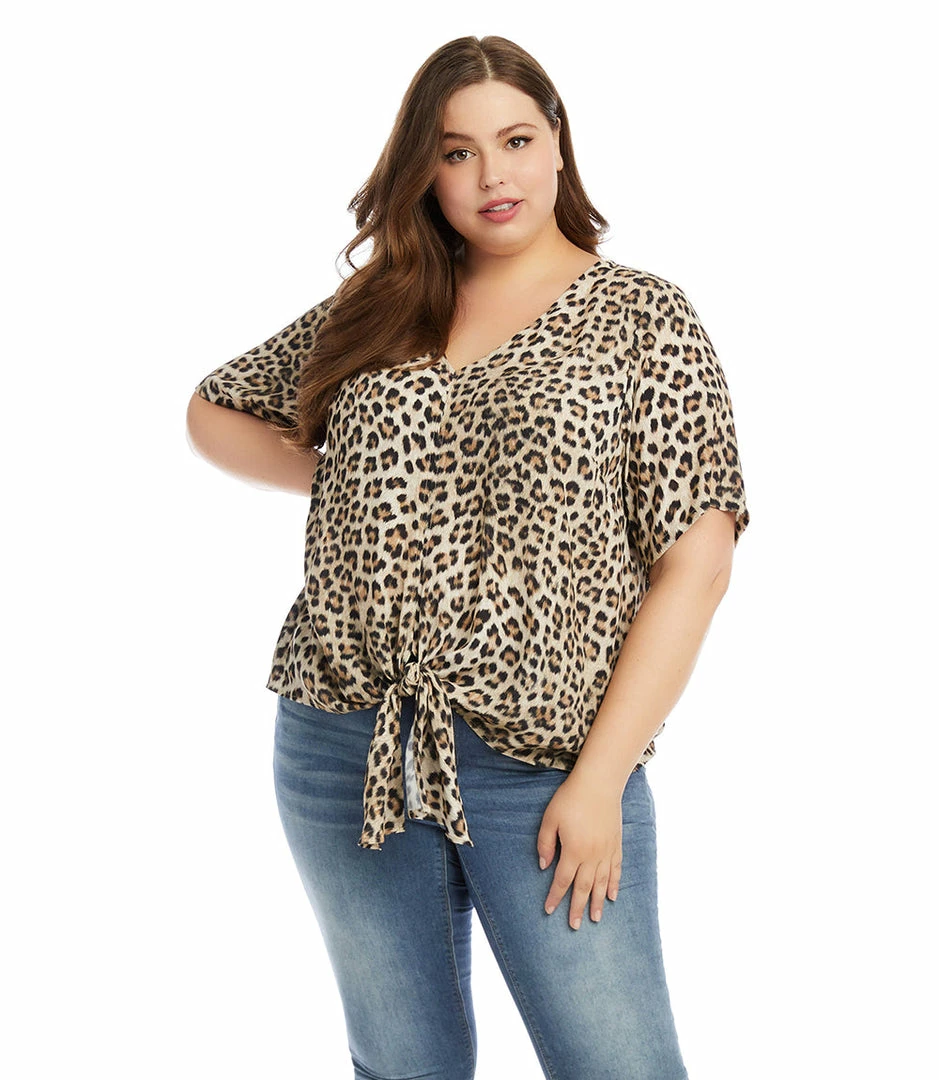 Karen Kane Plus Size Tie-Front Top