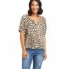 Karen Kane Petite Size Short Sleeve Peasant Top Clothing