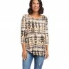 Karen Kane Clothing 3/4 Sleeve Shirttail Top
