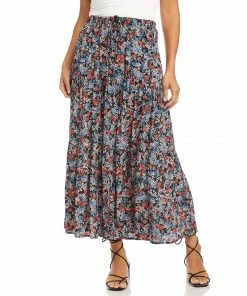 Karen Kane Petite Size Tiered Midi Skirt