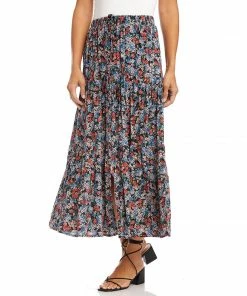 Karen Kane Tiered Midi Skirt Clothing