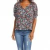 Karen Kane Plus Size Short Sleeve Peasant Top