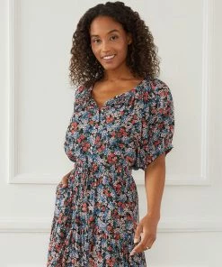 Karen Kane Short Sleeve Peasant Top