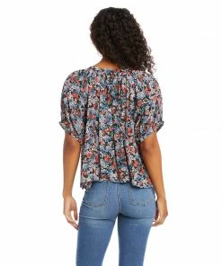 Karen Kane Short Sleeve Peasant Top