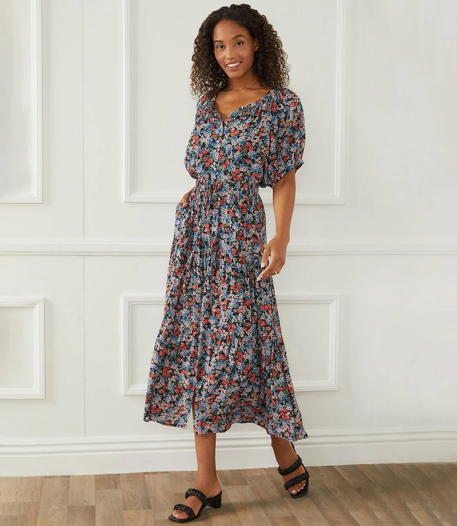 Karen Kane Short Sleeve Peasant Top