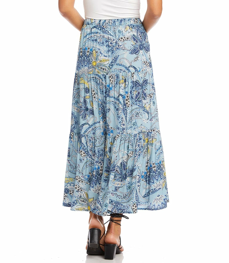 Karen Kane Petites Petite Size Tiered Midi Skirt