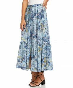 Karen Kane Petites Petite Size Tiered Midi Skirt