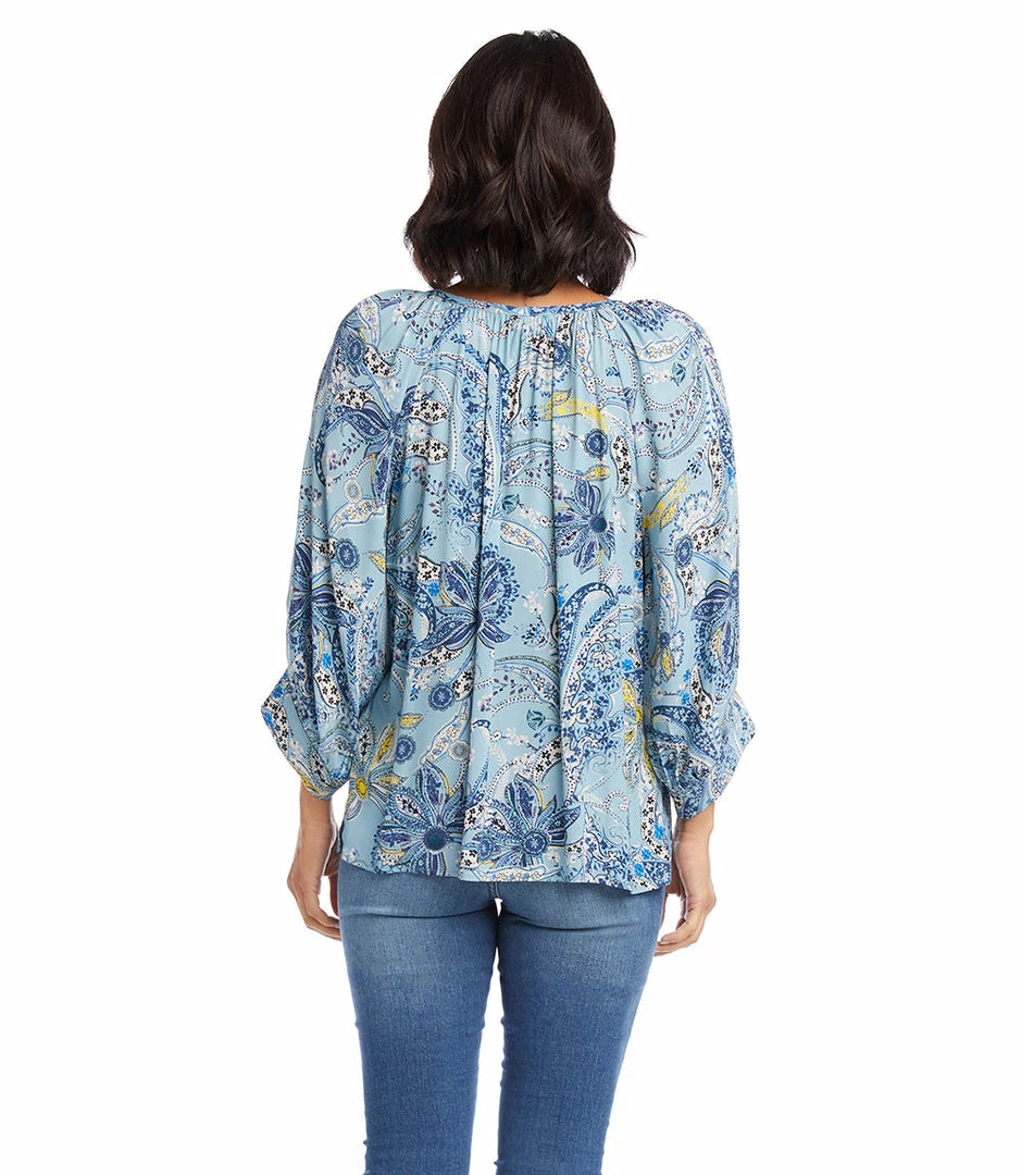 Karen Kane Petite Size Blouson Sleeve Top Clothing