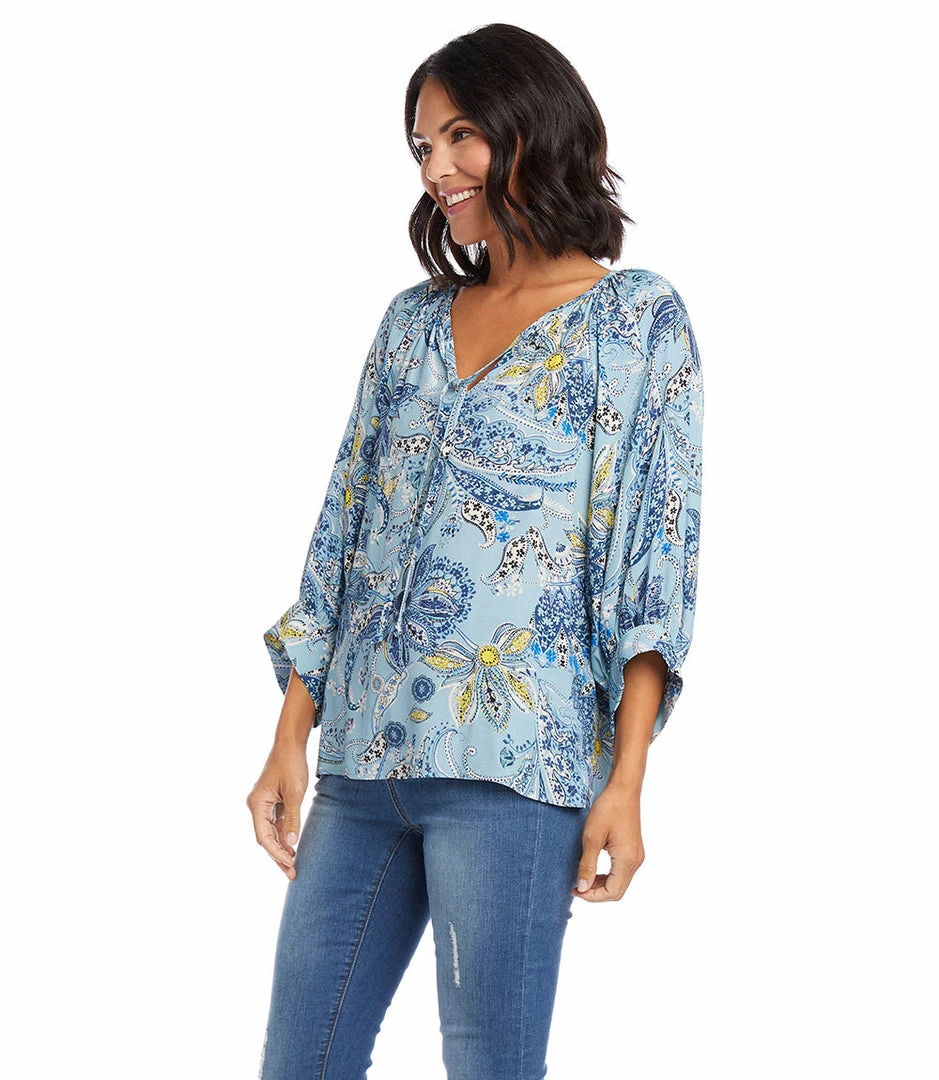 Karen Kane Petite Size Blouson Sleeve Top Clothing