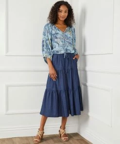 Karen Kane Blouson Sleeve Top Clothing