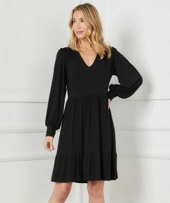 Karen Kane Dresses Long Sleeve Tiered Dress