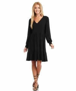 Karen Kane Dresses Long Sleeve Tiered Dress