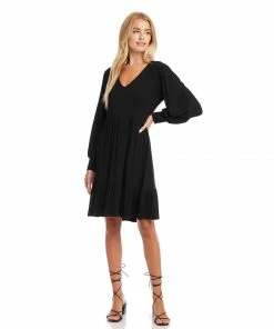 Karen Kane Dresses Long Sleeve Tiered Dress
