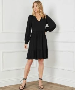 Karen Kane Dresses Long Sleeve Tiered Dress