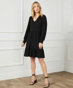 Karen Kane Dresses Long Sleeve Tiered Dress